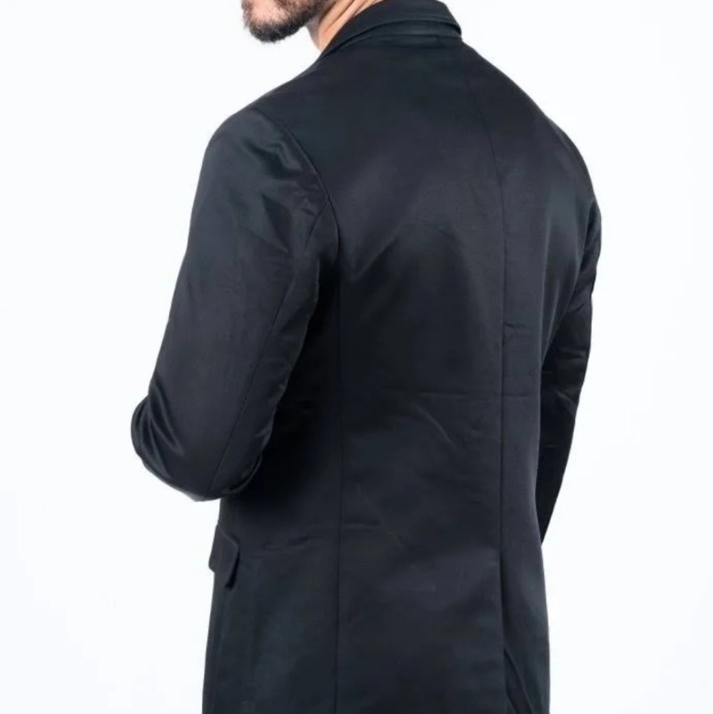 Modern Fit Satin Men's Blazer - Picture 3 of 5
